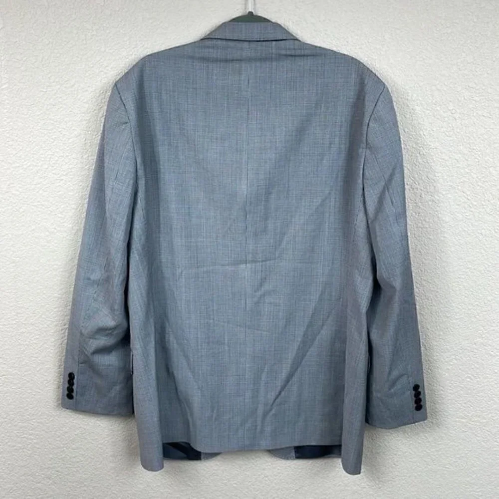 Park Avenue Slim Fit Wool Suit Jacket Blazer Micro Checked Houndstooth Gray